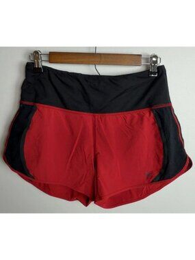 Athleta Running Shorts Size Small Red Black Athletic Mesh Trim Women’s
